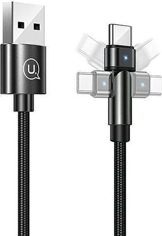 Cablu USB Usams USB-A - USB-C 1m negru (US-SJ477)