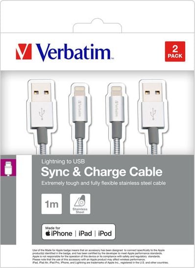 Cablu USB Verbatim USB-A - 1m argintiu (48872)