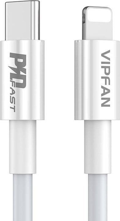 Cablu USB Vipfan Cablu USB-C la Lightning Vipfan P01, 3A, PD, 2m (alb)
