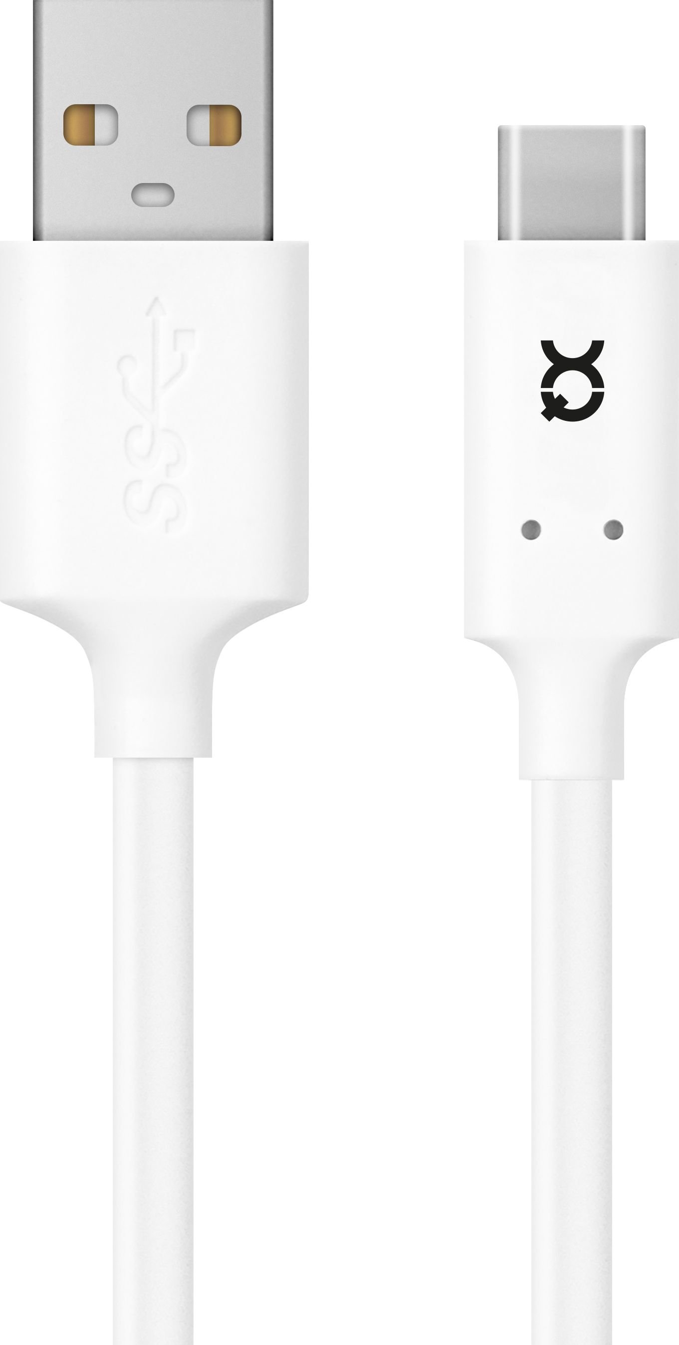 Cablu USB Xqisit USB-A - USB-C 1 m Alb