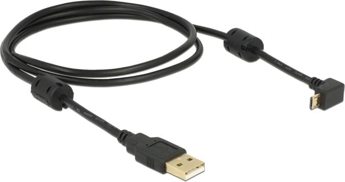 Cablu USB-A tata la USB micro-B tata in unghi 90 de grade sus / jos, Delock - 83148