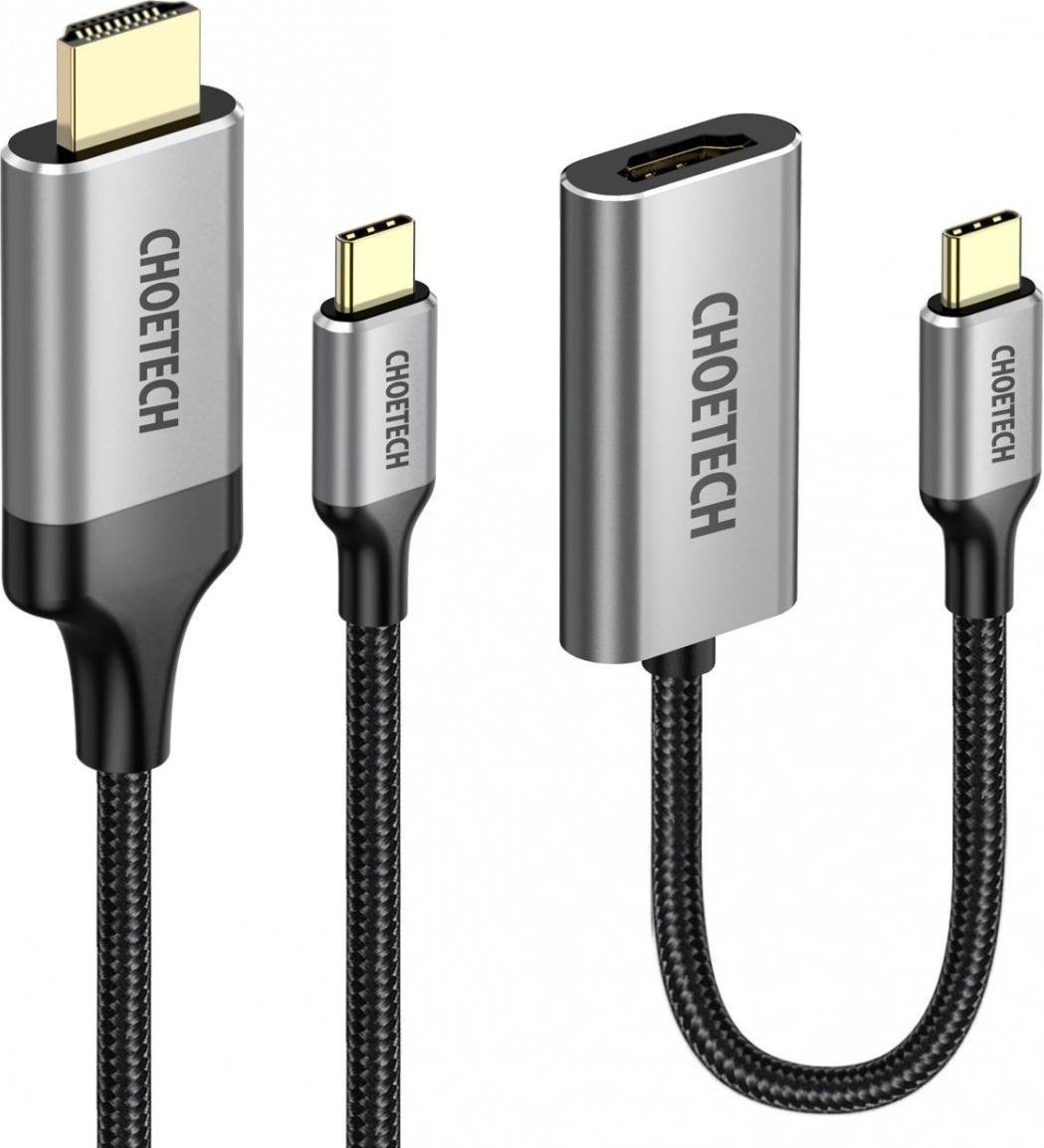 Cablu USB-C - HDMI Choetech 2m gri (6971824979695)
