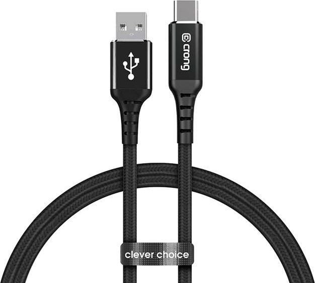 Cablu, USB-C, USB-A, Crong Armor Link, Fast Charge, 60W, 1.5 m