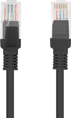 Cabluri si accesorii retele - Cablu UTP, Lanberg 42785, cat 5e, mufat 2xRJ45, lungime 30m, AWG 26, 100 MHz, de legatura retea, ethernet, negru