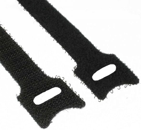 cablu Velcro, 12x150mm, negru, 10 de piese (59943L)