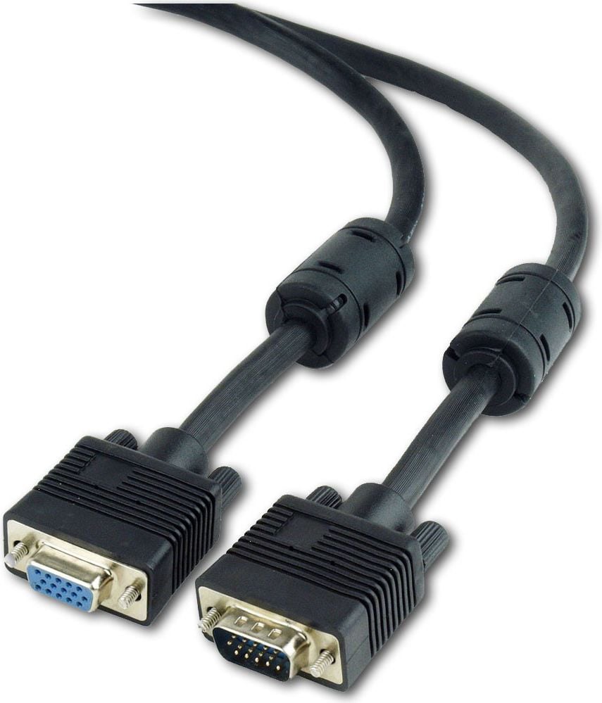 Cablu VGA Gembird prelungitor, 3m, (T/M), dubluecranat, miez ferita, calitate premium, black, `CC-PPVGAX-10-B`