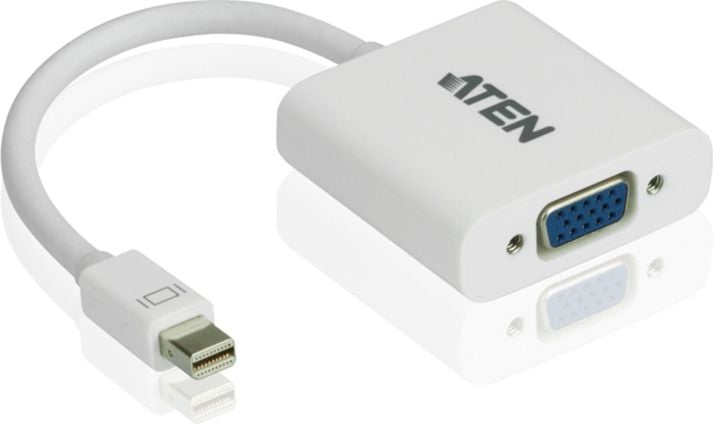Cablu video ATEN, Mini-DisplayPort (T) la VGA (M), alb, VC920-AT
