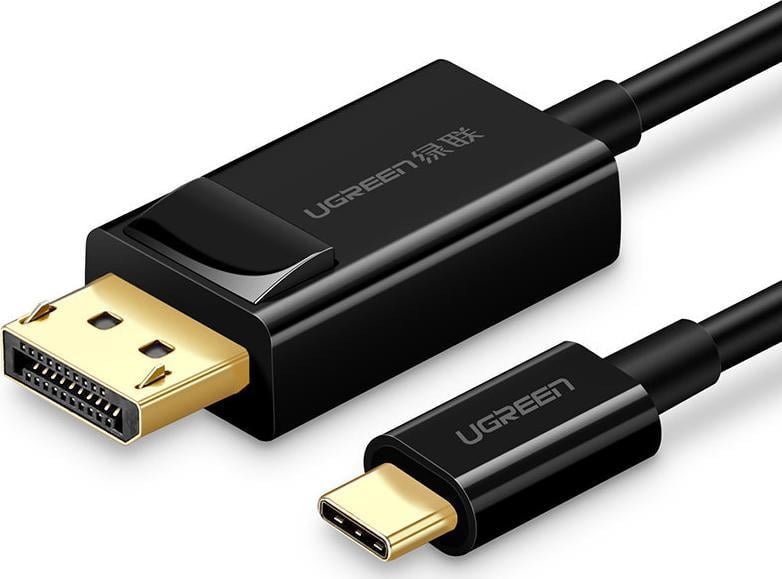 Cablu video MM139 Ugreen, USB Type-C tata la DisplayPort tata, 1.5m, rezolutie maxima 4K UHD 3840 x 2160 la 60 Hz, Negru