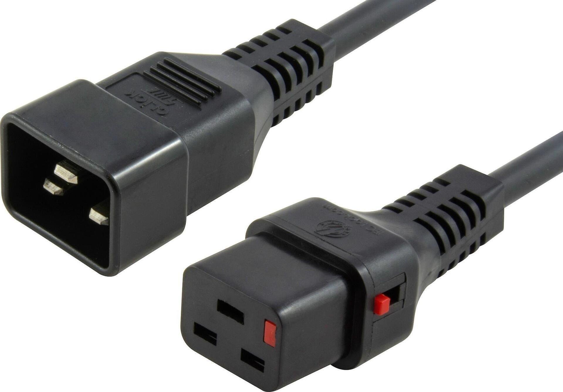 Cablul de alimentare MicroConnect IEC macul C20 la C19 IEC Lock