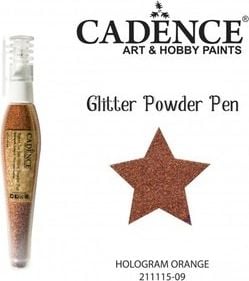Pen Cadence cu sclipici holografice CADENCE 10g - Orange Dalprint