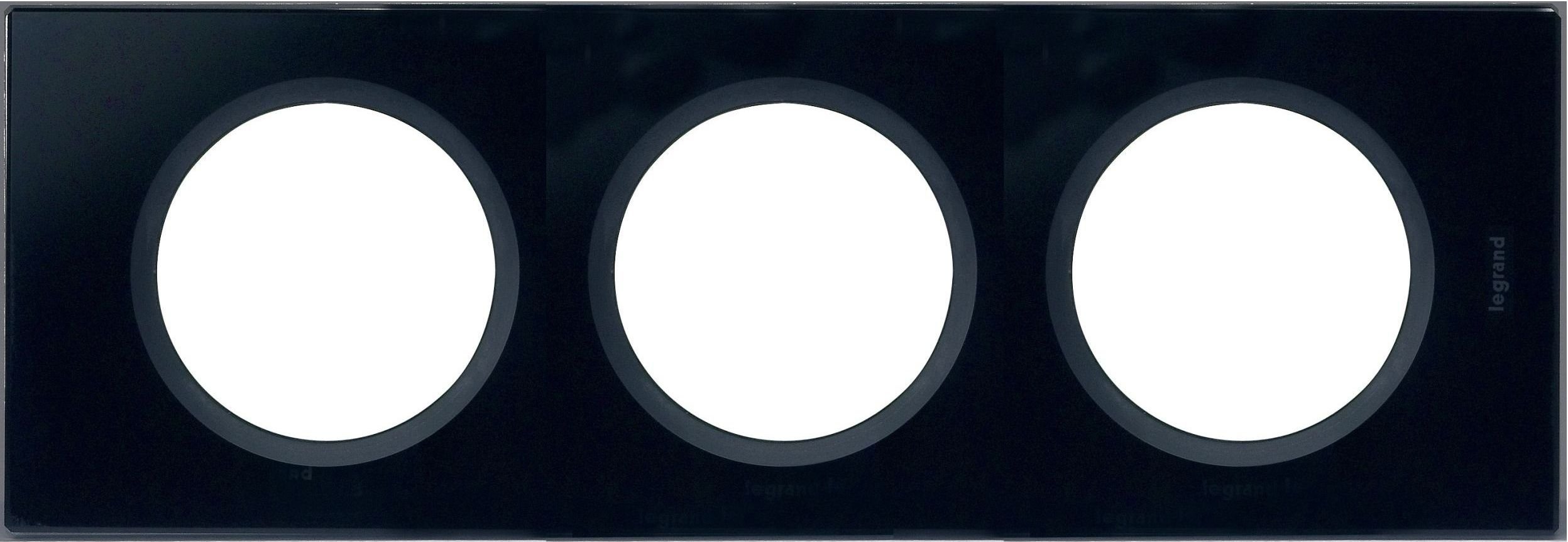 Cadru triplu negru grafit Celiane sticlă universală (069303)