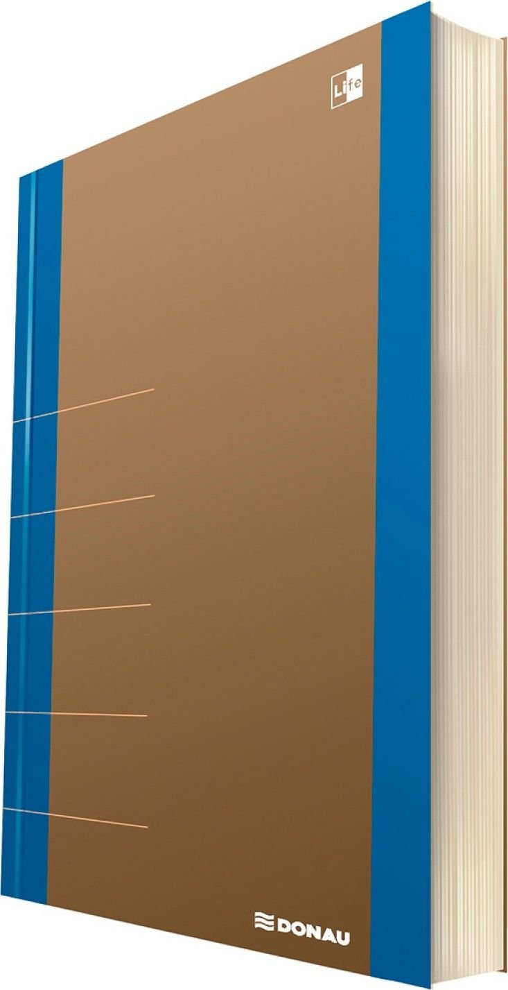 Caiet Donau DONAU Life, organizator, 165x230mm, 80 carduri, albastru