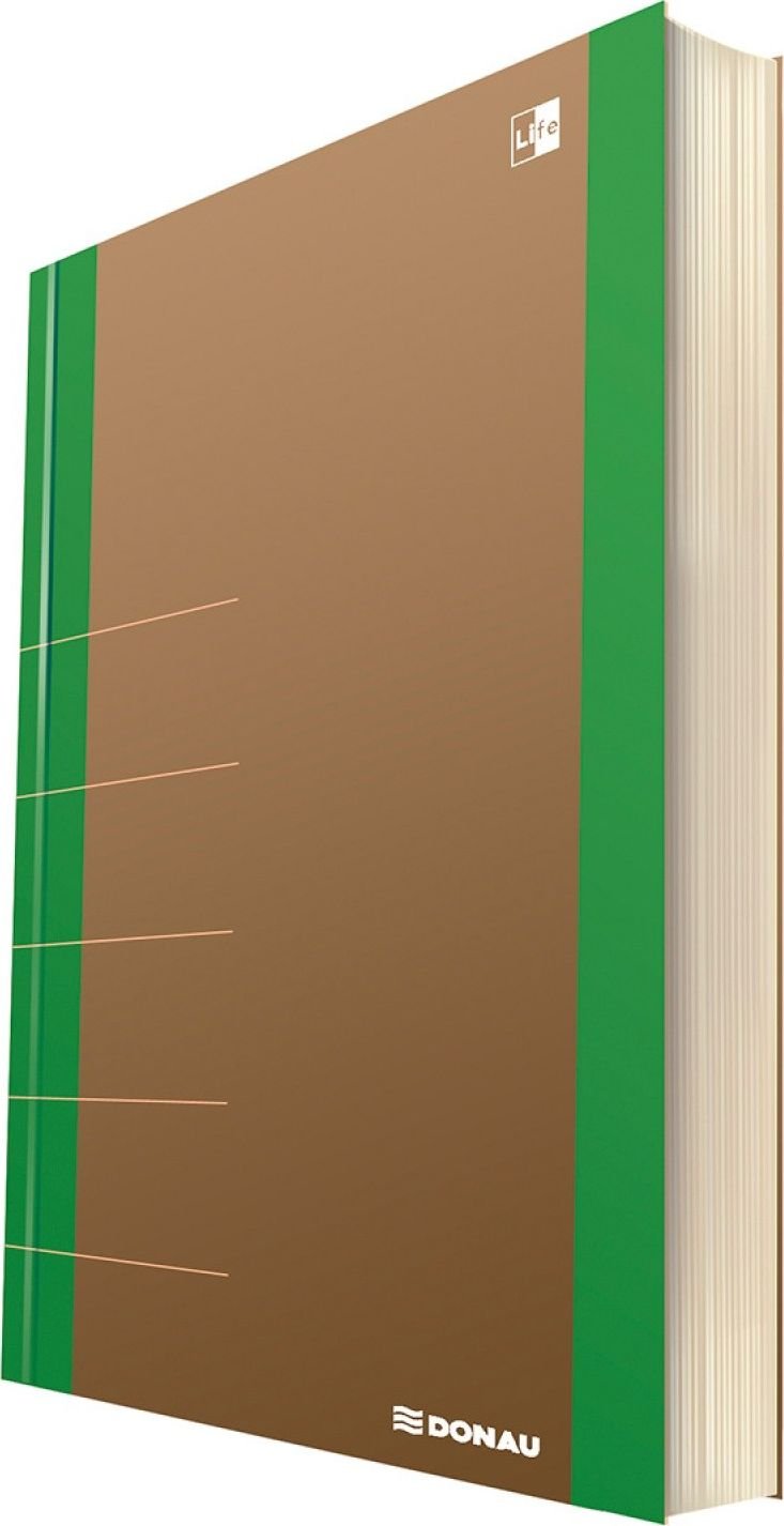Caiet Donau DONAU Life, organizator, 165x230mm, 80 carduri, verde