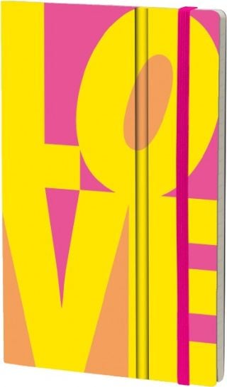 caiet Fluo Love21 x 13 cm carton/hartie galbena