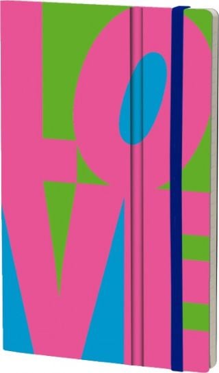 Caiet Fluo Love21 x 13 cm carton/hartie roz