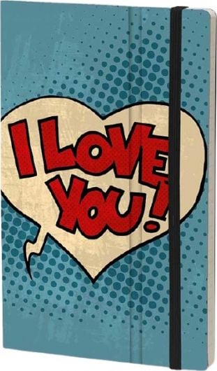 Caiet I Love You 21 x 13 cm hârtie/carton fildeș