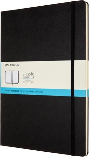 Caiet Moleskine MOLESKINE Classic A4 (21x29,7 cm) Copertă rigidă cu puncte, 192 pagini, negru