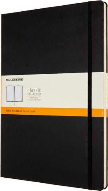 Caiet Moleskine MOLESKINE Classic A4 (21x29,7 cm) cu rigle, copertă cartonată, 192 pagini, negru