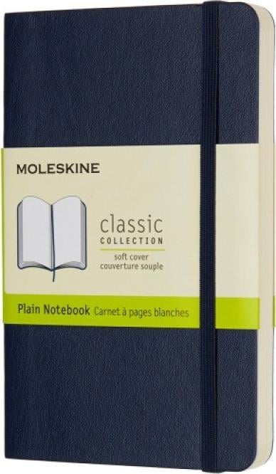 Caiet Moleskine MOLESKINE P (9x14cm) copertă netedă, moale, albastru safir, 192 pagini, albastru