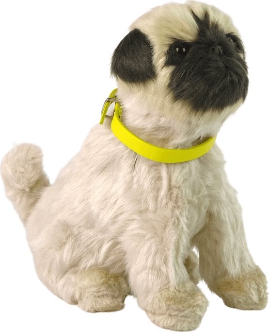 Câine interactiv LeanToys Pug Pug Plush Barks Waggles His Coada