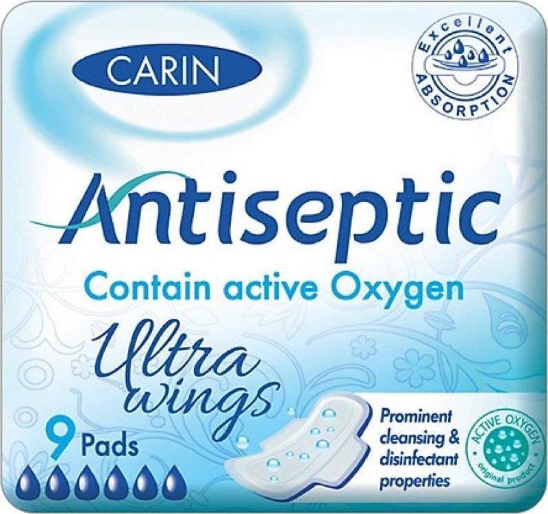 Cairn CARIN_Antiseptic Ultra Wings tampoane igienice ultrasubtiri cu aripioare 9 buc