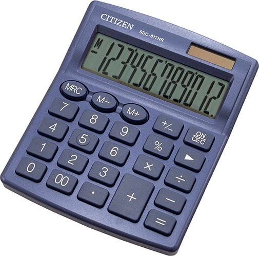 Calculator Citizen SDC812NRNVE, întuneric, desktop, 12 locuri, cu dublă putere