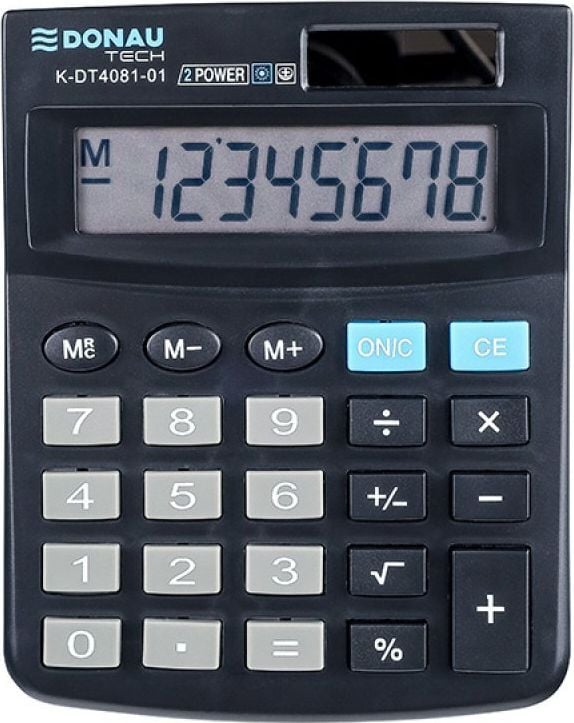 Calculator de birou K-DT4081-01, Donau, 8 cifre, Negru