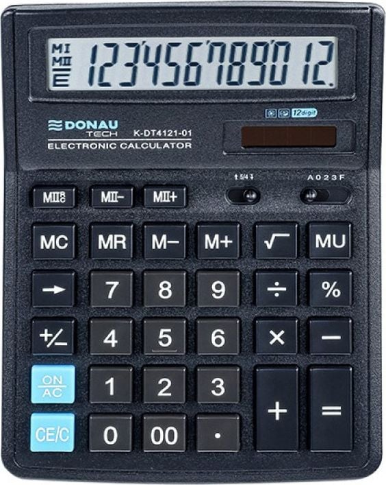 Calculator de birou K-DT4121-01, Donau, 12 cifre, Negru