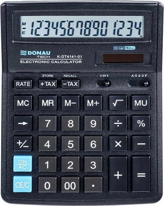 Calculator de birou K-DT4141-01, Donau, 14 cifre, Negru