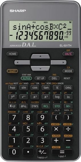 Calculatoare de birou - Calculator stiintific Sharp EL-531TH,273 functii,10 digiti,161x80x15mm,negru cu gri