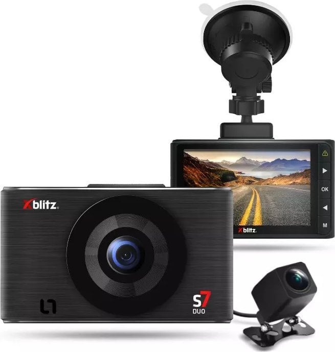 Camera auto DVR Xblitz S7 Duo Dual fata/spate, Full HD, Black