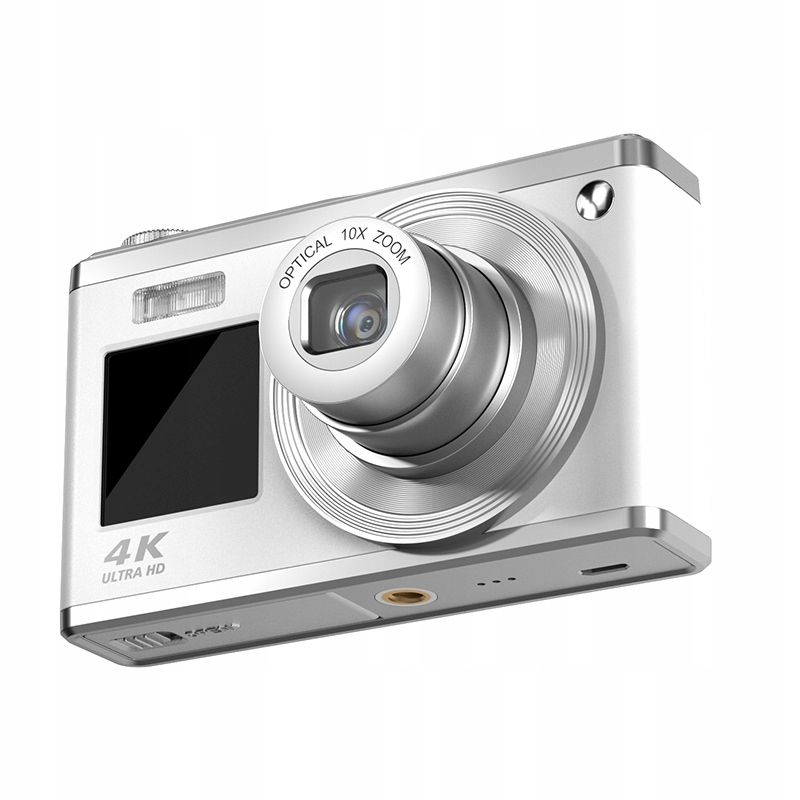 Aparate foto compacte - Camera digitala XREC C23, 60M,P 4K, 10x ZOOM, Alb