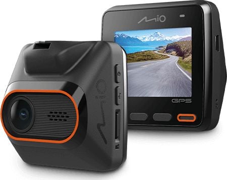 Camere auto - Camera video auto Mio MiVue C430, Full HD, GPS, Night Vision, Alerta radar fix