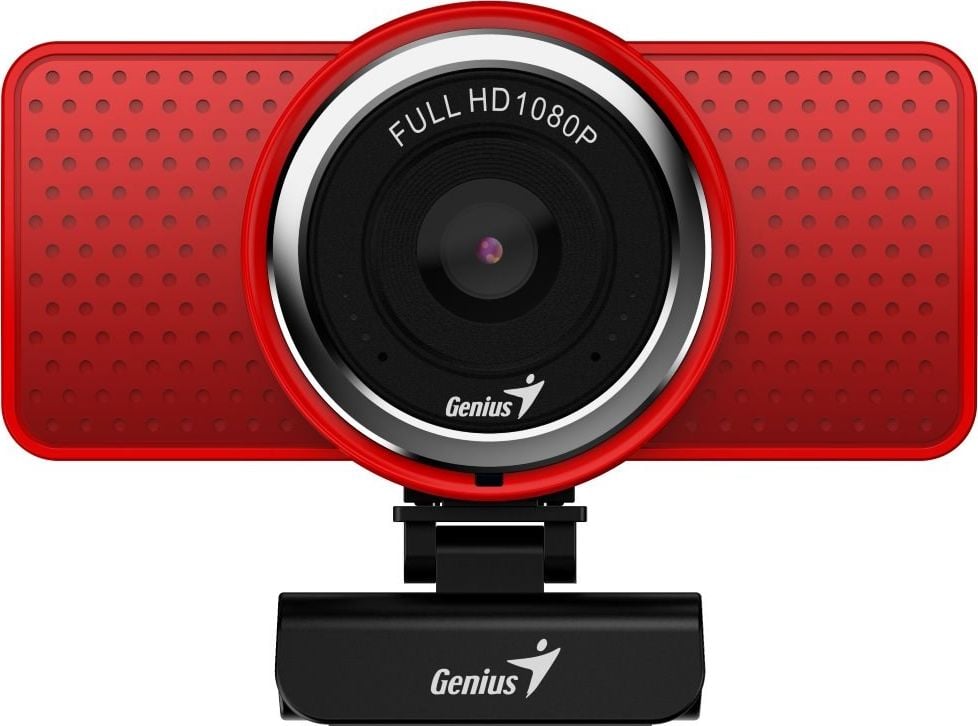 Camere Web - Camera Web Genius senzor 1080p Full-HD cu rezolutie video 1920×1080, ECam 8000, microfon stereo, red