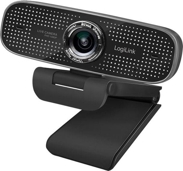 Camera Web Logilink Full-HD UA0378 cu rezolutie video 1920x1080, microfon dual, Negru