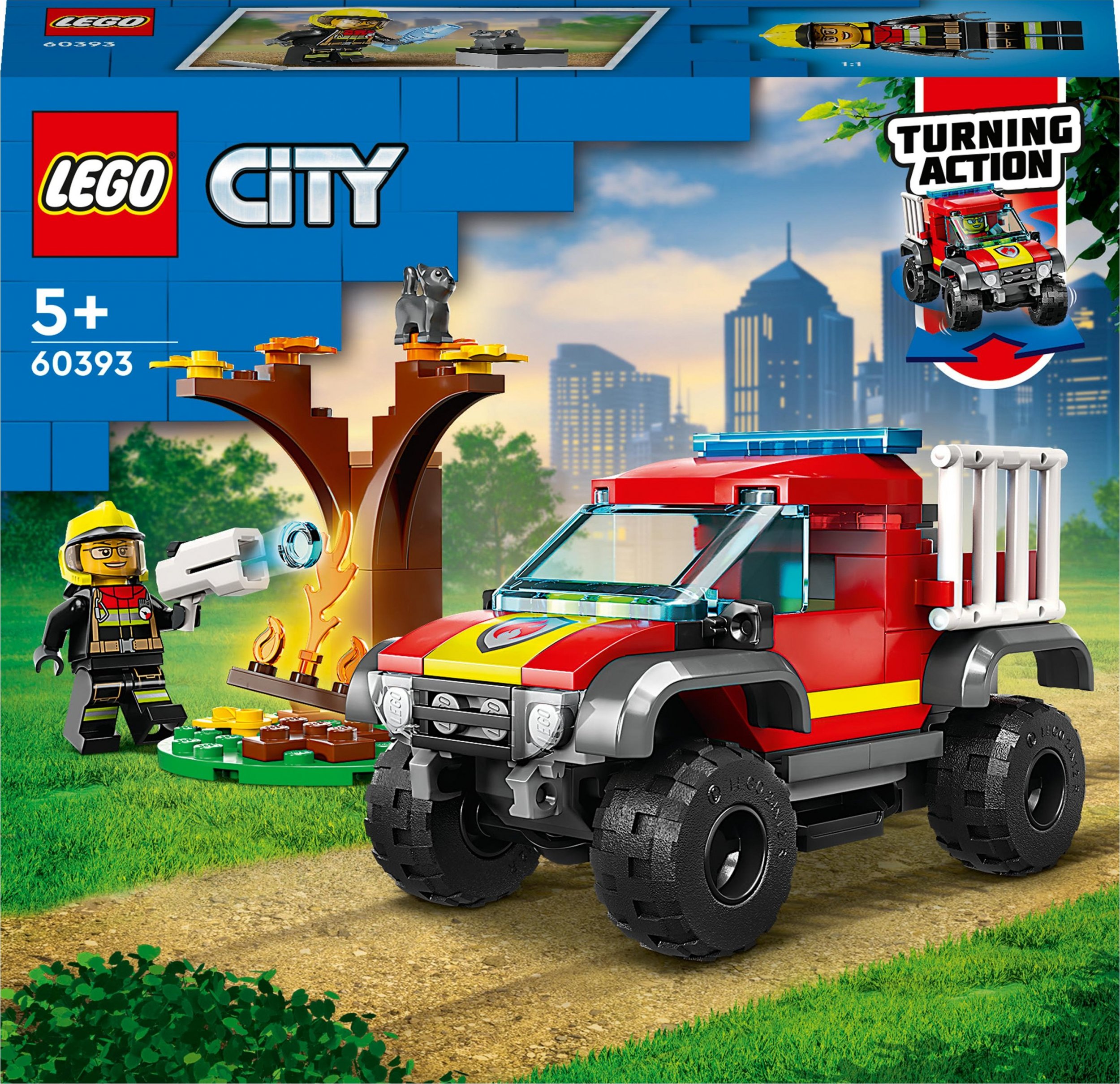 Camion de pompieri LEGO City 4x4 Misiune de salvare (60393)