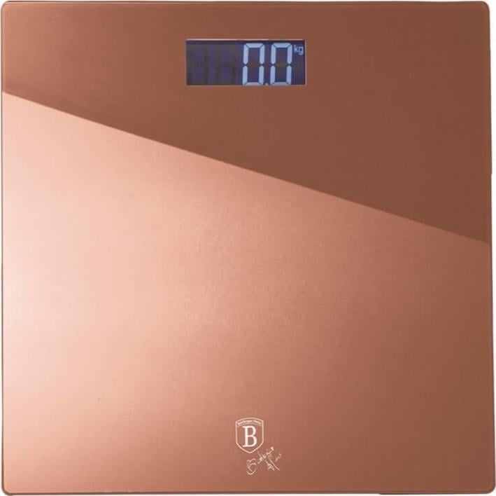 Cantare corporale - Cantar digital greutate corporala Rose Gold Metallic Line BerlingerHaus BH 9353