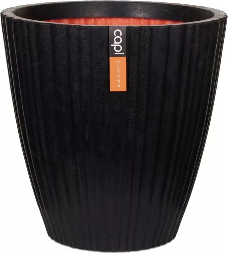 Capi Capi Planter Urban Tube, conic, 40 x 40 cm, negru, KBLT801