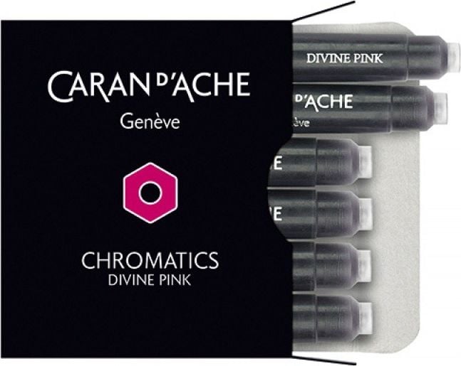 Mine, rezerve si cerneala - Cartușe de cerneală Caran d`Arche Chromatics roz 6 buc