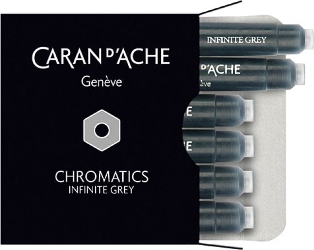 Cartușe de cerneală Caran d`Arche Chromatics gri 6 buc