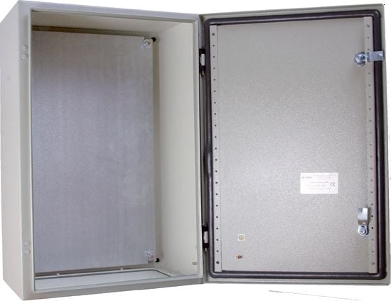 Carcasă metalică cu placă de montaj IP65 gri 30 x 30 x 22cm (R30RS-01011100300)