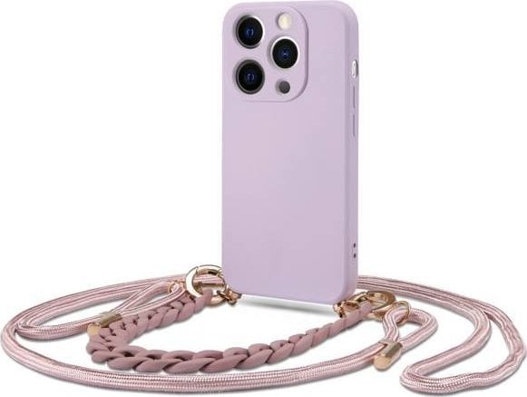 Carcasa cu snur TECH-PROTECT Icon Chain compatibila cu iPhone 12 Pro Violet