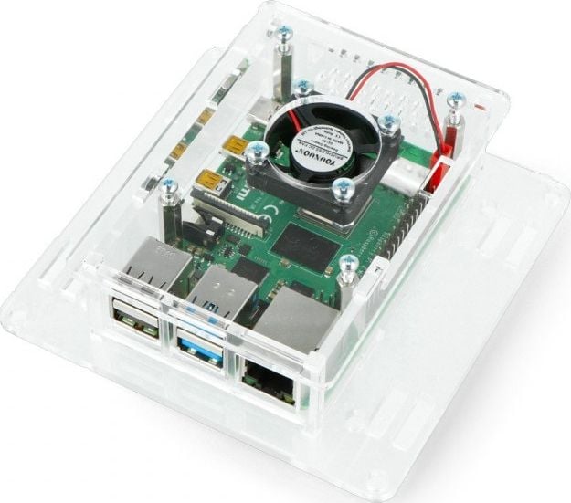 Carcasă Gravlaser Vesa V2 cu ventilator Raspberry Pi 4B (GRL-15870)