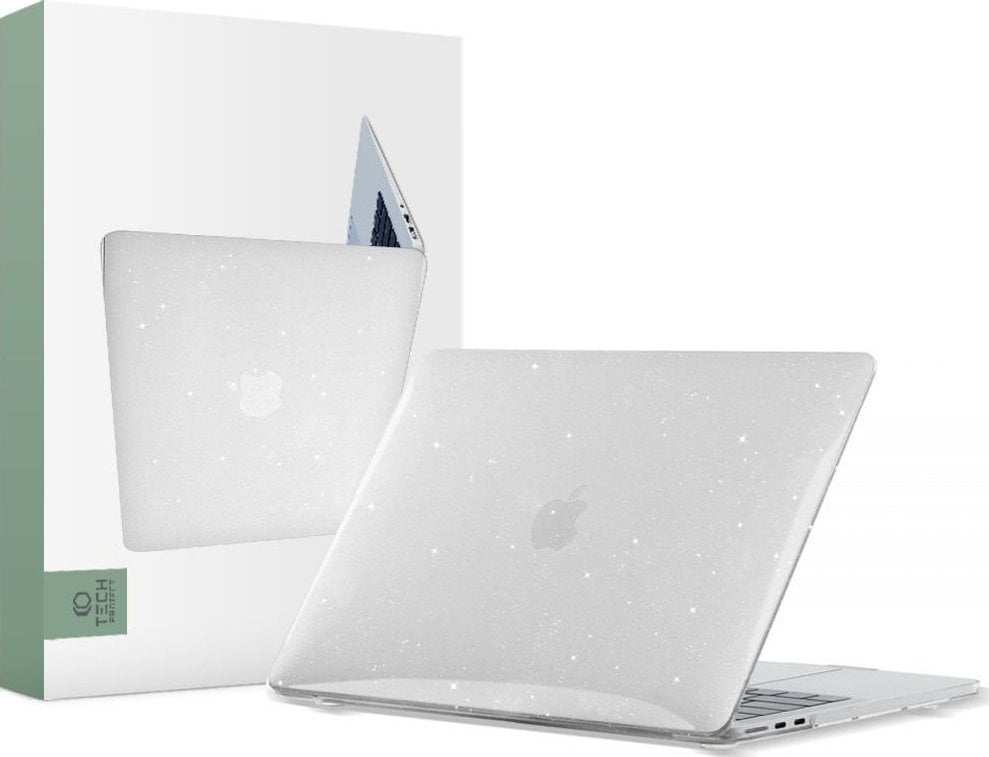 Carcasa laptop Tech-Protect Smartshell compatibila cu MacBook Air 13 inch 2022 Glitter Clear