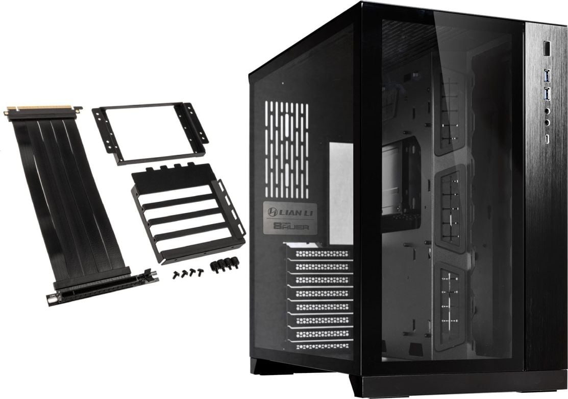 Carcasă Lian Li PC-O11 Dynamic Black + O11D-1X-4 Card Riser PCIe 4.0