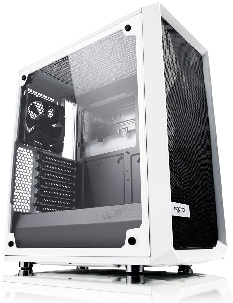 Carcasa PC Fractal Design Meshify C TG FD-CA-MESH-C-WT-TGC, ATX, Micro ATX, Mini ITX, Alb-Negru