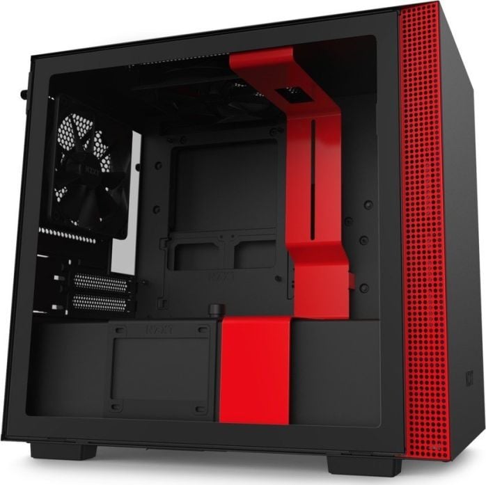 Carcasa PC Nzxt H210, CA-H210B-BR, Mini ITX, Negru si Rosu