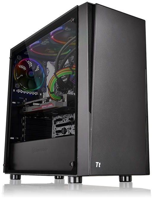Carcasa PC Thermaltake Versa J21 TG CA-1K1-00M1WN-00, Micro ATX, Mini ITX, ATX, Negru
