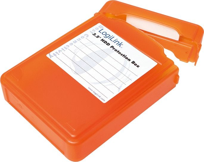 Accesorii hard disk-uri externe - Carcasa protectie pentru HDD 3.5&#039;&#039; , LogiLink , portocaliu