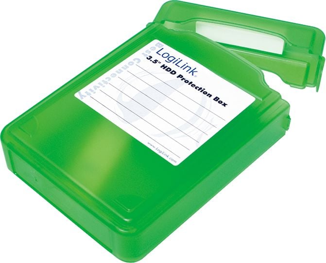 Accesorii hard disk-uri externe - Carcasa protectie pentru HDD 3.5&#039;&#039; , LogiLink , verde